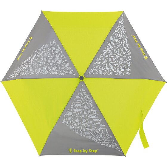 Step by Step Ombrello tascabile per bambini da 22 cm con elementi riflettenti