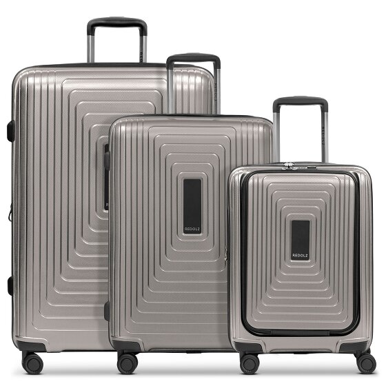 Redolz Essentials 14 4 ruote Set di valigie 3 pezzi con piega di espansione
