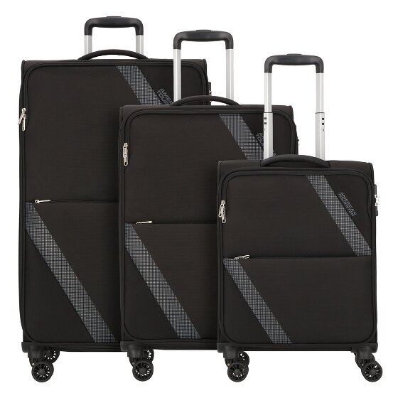 American Tourister Star Max 4 ruote Set di valigie 3 pezzi con piega di espansione