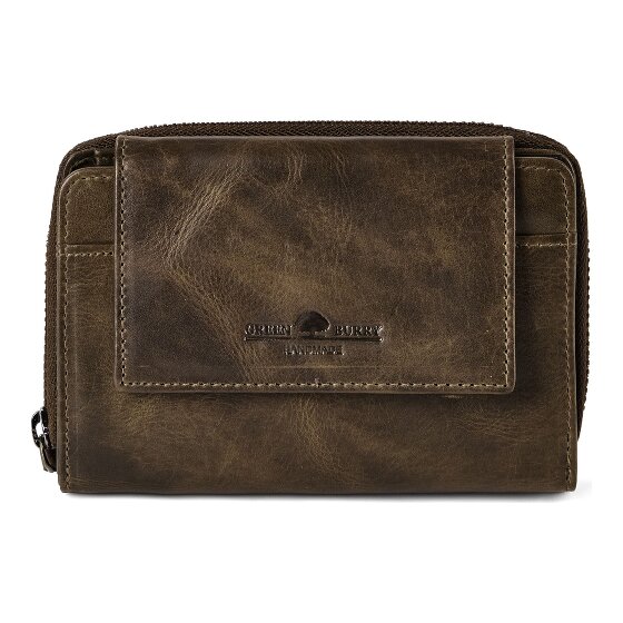 Greenburry Newport Portafoglio Protezione RFID Pelle 14 cm