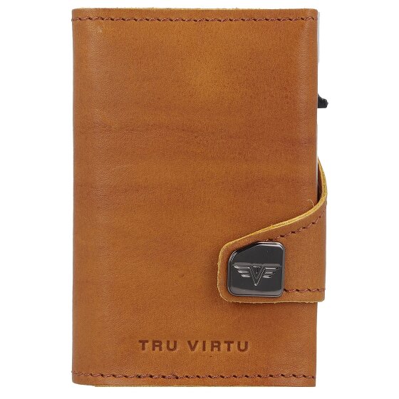 Tru Virtu Click & Slide Natural Custodia per carta di credito Pelle 7 cm