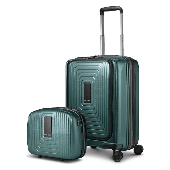 Redolz Set di valigie Essentials 14 2 pezzi trolley da cabina con piega elastica + beauty case