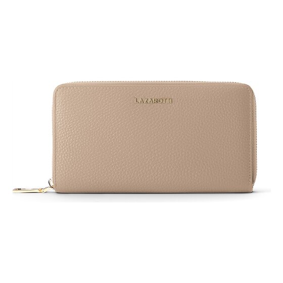 Lazarotti Portafoglio Bologna in pelle XL con chiusura a zip perimetrale, 19 cm