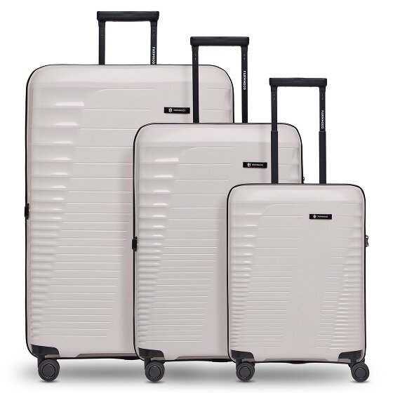 Farmhood Eco Edition 4 ruote Set di valigie 3 pezzi con piega di espansione