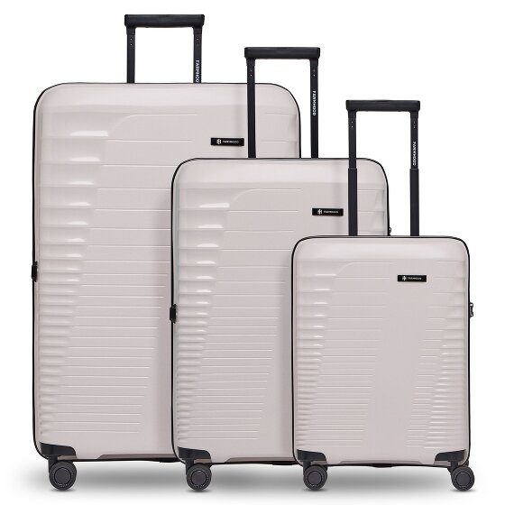 Farmhood Eco Edition 4 ruote Set di valigie 3 pezzi con piega di espansione
