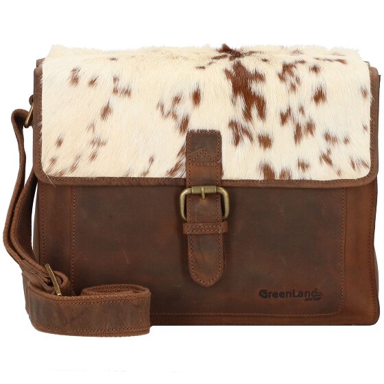 Greenland Nature Borsa a tracolla in pelle naturale combinata 32 cm