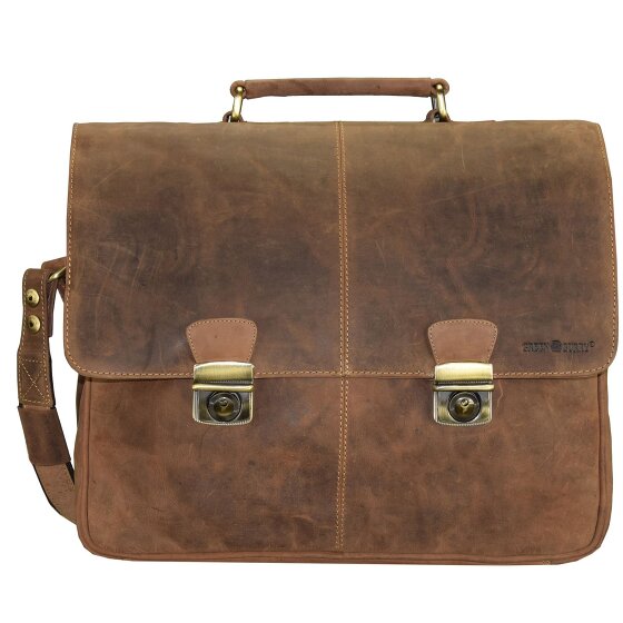 Greenburry Cartella vintage in pelle 42 cm Scomparto per computer portatile