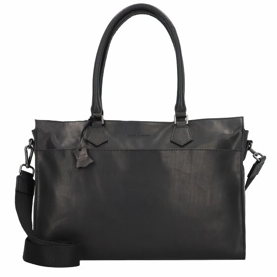 Greenburry Pure Black Borsa a tracolla Pelle 40 cm Scomparto per laptop