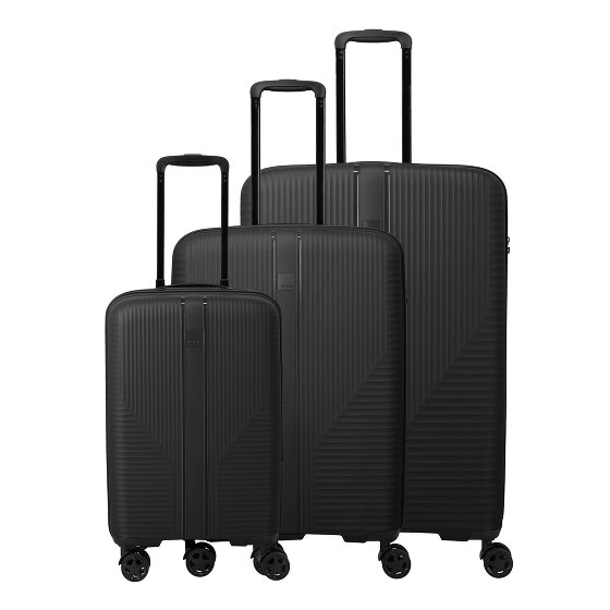 Travelite Air Stripe 4 ruote Set di valigie 3 pezzi con piega di espansione