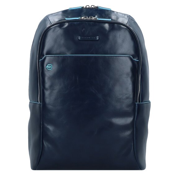 Piquadro Zaino blu quadrato in pelle 43 cm Scomparto per laptop