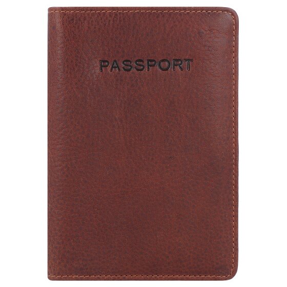 Burkely Custodia per passaporto RFID in pelle antica Avery 10 cm