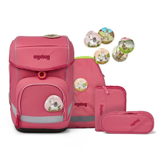 Ergobag Set di zaini scolastici Cubo 5 pz. incl. set Klettie