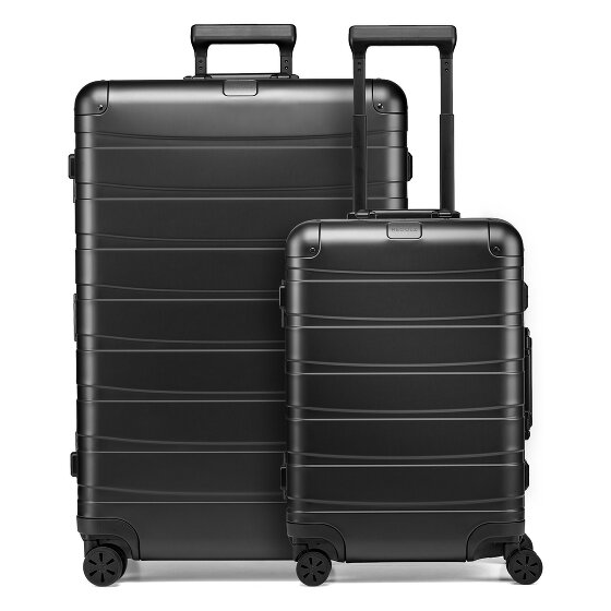 Redolz Set di valigie in alluminio a 4 ruote Pro S+L