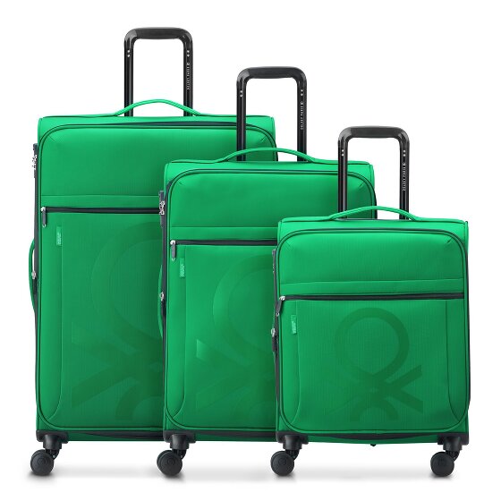 Delsey Paris x United Colors of Benetton Colour Block Set di valigie a 4 ruote 3 pezzi.
