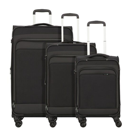 d&n Travel Line 9504 4 ruote Set di valigie 3 pezzi con piega di espansione d&n Travel Line 9504 4 ruote Set di valigie 3 pezzi con piega di espansione