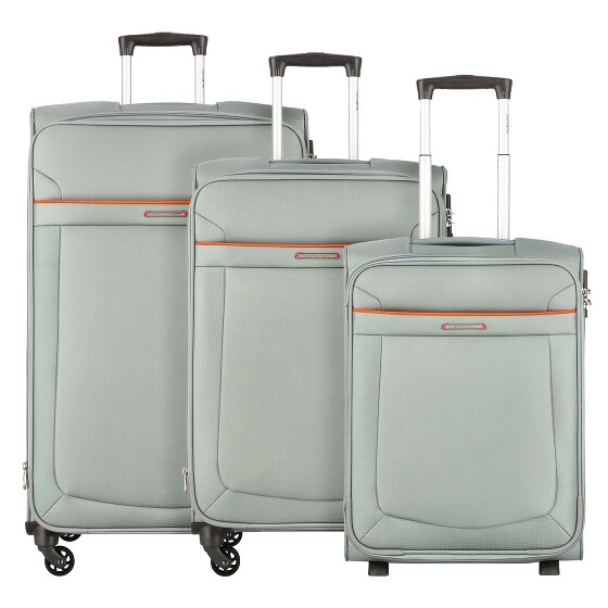 Samsonite Set di valigie Anafi a 4 ruote, 3 pezzi con piega elastica, super leggero