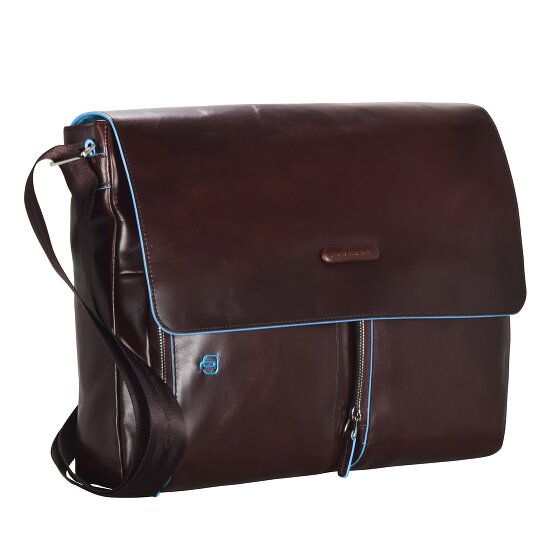 Piquadro Messenger blu quadrato in pelle 37 cm Scomparto per laptop