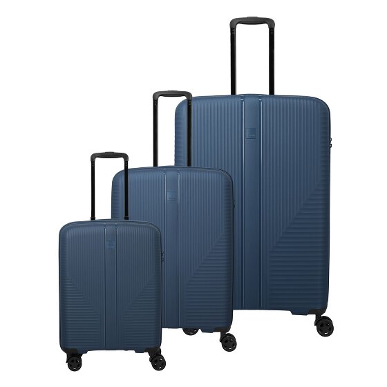 Travelite Air Stripe 4 ruote Set di valigie 3 pezzi con piega di espansione Travelite Air Stripe 4 ruote Set di valigie 3 pezzi con piega di espansione