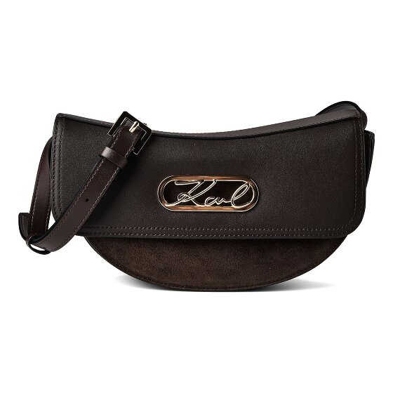 Karl Lagerfeld Signature Borsa a tracolla Vera Pelle 24.5 cm