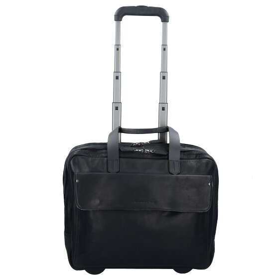 Harold's Ivy Lane 2 ruote Trolley business Vera Pelle 36 cm Vano porta PC