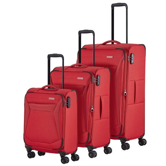 Travelite Chios 4 ruote Set di valigie 3 pezzi con piega di espansione