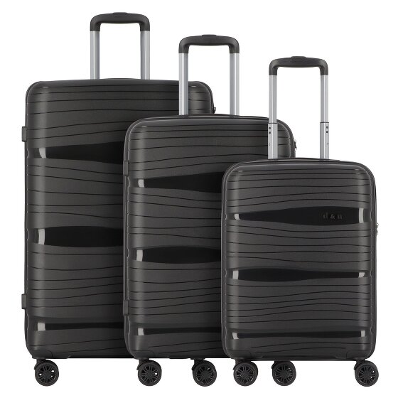 d&n Travel Line 4300 4 ruote Set di valigie 3 pezzi d&n Travel Line 4300 4 ruote Set di valigie 3 pezzi
