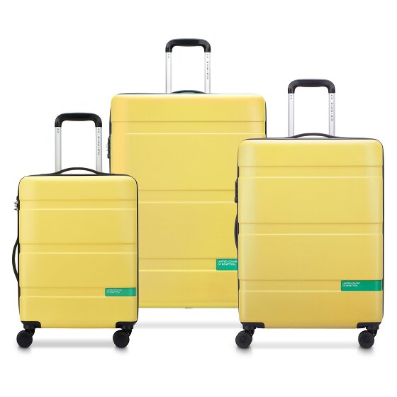 Delsey Paris x Set di valigie a 4 ruote United Colors of Benetton Now Hardside 3 pezzi con piega elastica