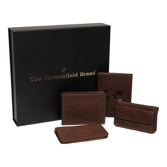 The Chesterfield Brand Set regalo portafoglio 4 pezzi in pelle 12 cm
