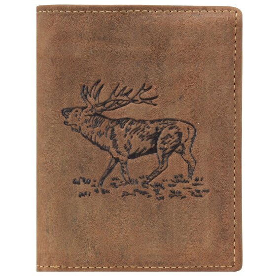Greenburry Portafoglio vintage in pelle di cervo 9,5 cm