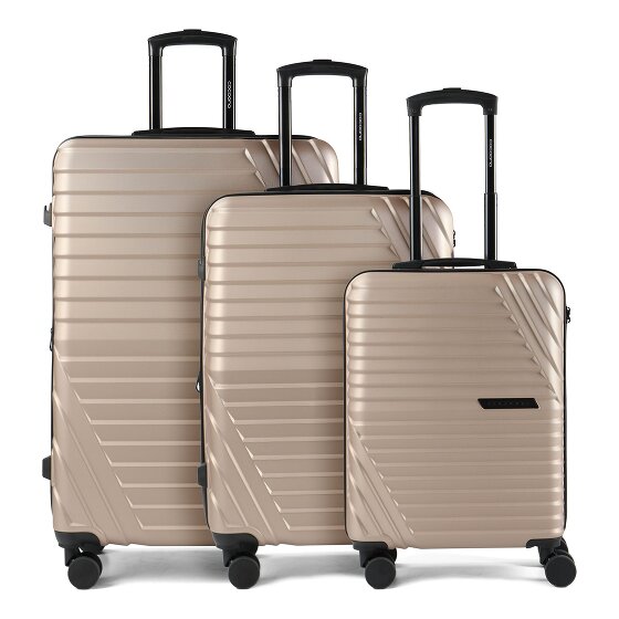 Cocoono Larnaka 4 ruote Set di valigie 3 pezzi con piega di espansione