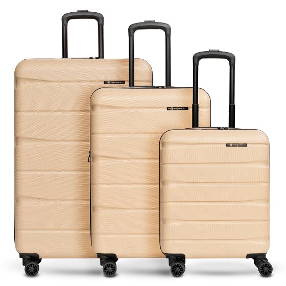Franky Munich 4.0 Set di valigie a 4 ruote, 3 pezzi con piega elastica