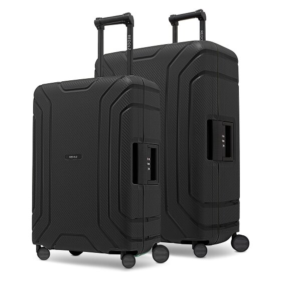Redolz Essentials 15 Set di valigie a 4 ruote 2 pezzi con chiusura a tre punti