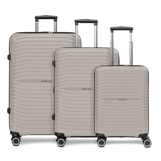 Stratic Shine 4 ruote Set di valigie 3 pezzi con piega di espansione