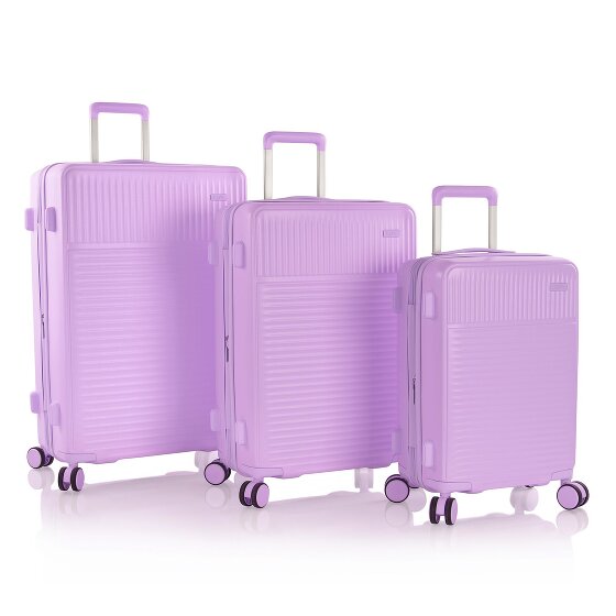 Heys Pastel 4 ruote Set di valigie 3 pezzi con piega di espansione