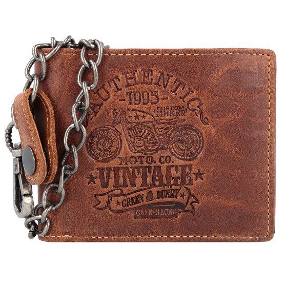 Greenburry Portafoglio Vintage Cafe Racer RFID in pelle 12 cm