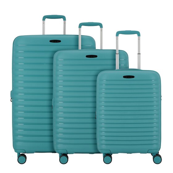 d&n Travel Line 4500 4 ruote Set di valigie 3 pezzi con piega di espansione