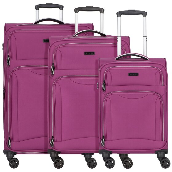 d&n Travel Line 9204 4 ruote Set di valigie 3 pezzi con piega di espansione