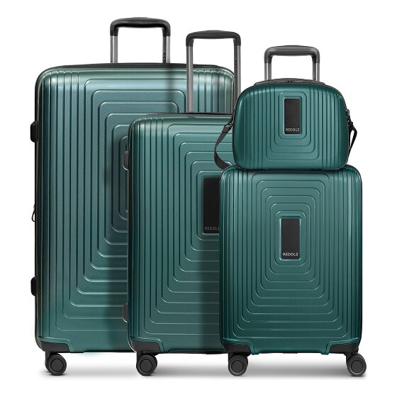 Redolz Set di valigie Essentials 14 a 4 ruote + beauty case 4 pezzi con piega elastica
