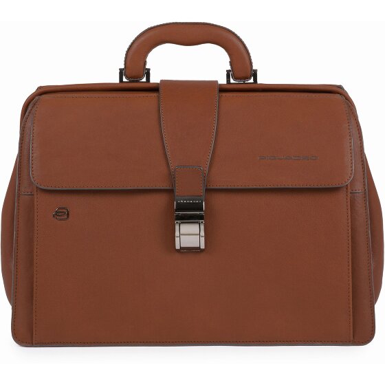 Piquadro Cartella quadrata nera in pelle 37 cm