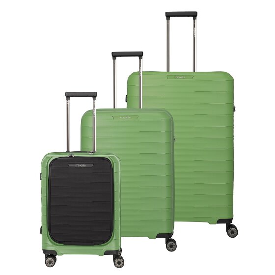 Travelite Mooby 4 ruote Set di valigie 3 pezzi con piega di espansione