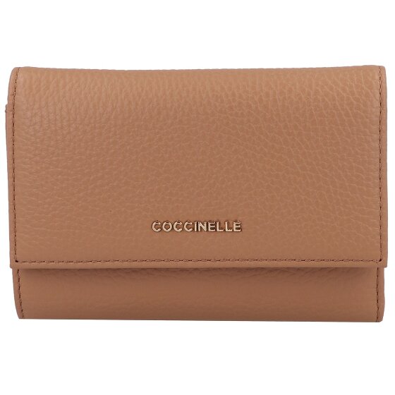 Coccinelle Portafoglio morbido in pelle metallizzata 14 cm