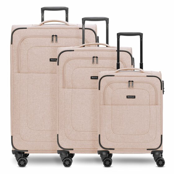 Redolz Essentials 12 THREE SET Set di valigie a 4 ruote, 3 pezzi, con ripiegamento elastico