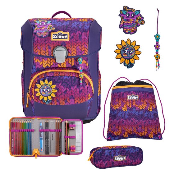 Scout Neo Exklusiv Superflash Set di borse per la scuola 4 pezzi