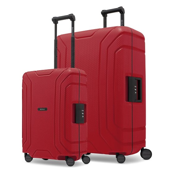 Redolz Essentials 15 Set di valigie da 4 ruote con 4 ruote S+L con chiusura a tre punti