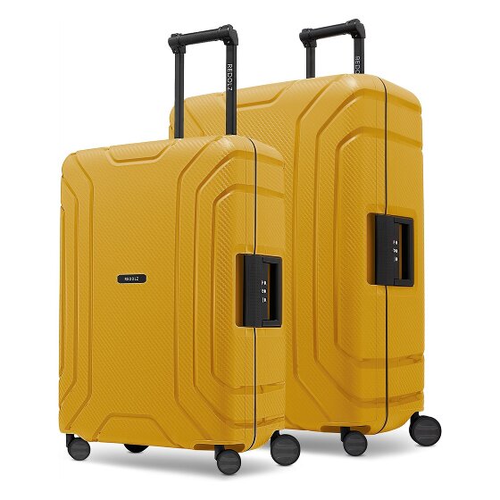 Redolz Set di valigie Essentials 15 a 4 ruote M+L con chiusura a tre punti
