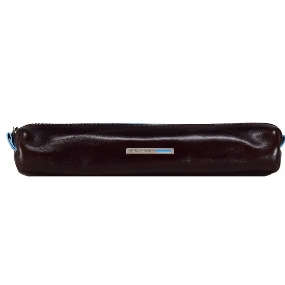 Piquadro Astuccio quadrato blu in pelle 18 cm