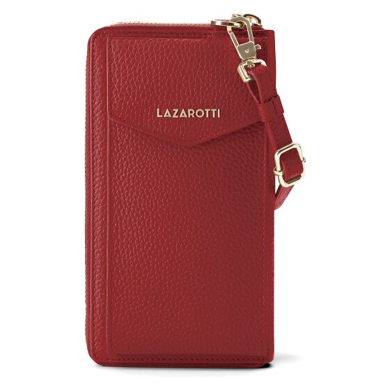 Lazarotti Bologna Portafoglio in pelle con zip Custodia per cellulare in pelle 19 cm