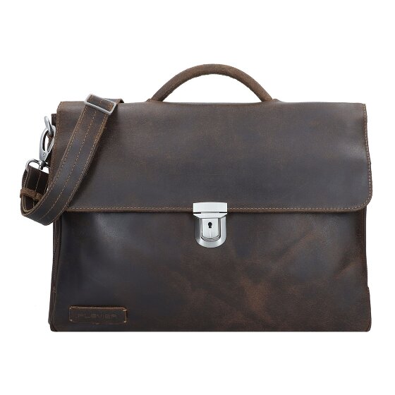 Plevier Vintage Oxford Valigetta Protezione RFID Pelle 40 cm Scomparto per laptop