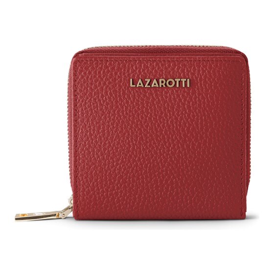 Lazarotti Portafoglio Bologna in pelle, medio, con chiusura a zip perimetrale, 10 cm