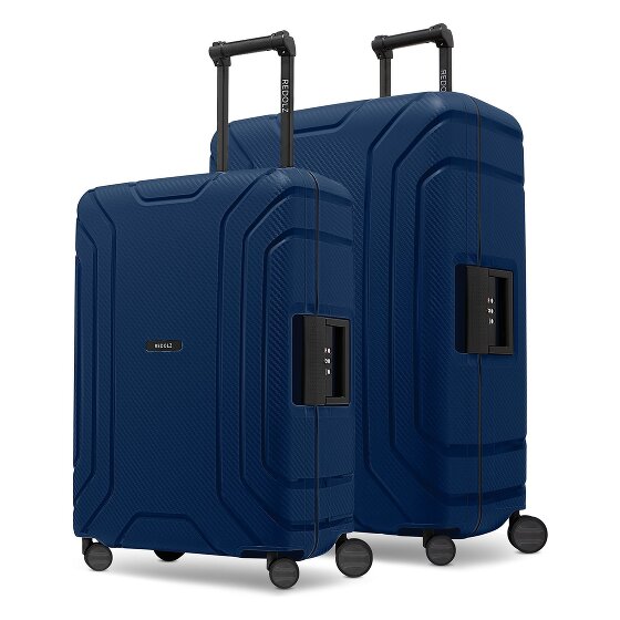 Redolz Set di valigie Essentials 15 a 4 ruote M+L con chiusura a tre punti